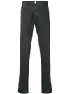 Jacob Cohen Academy Straight Leg Stretch Trousers In Black