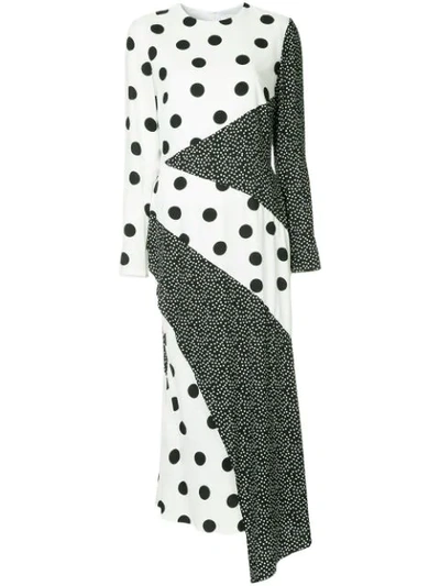 Semsem Polka Dot Block Dress - Black