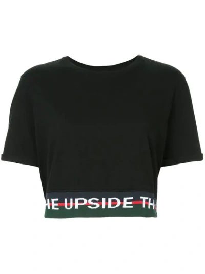 The Upside Logo Banded Tee - Black
