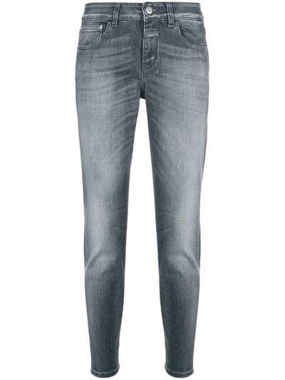 Closed Faded Skinny Jeans In Grey