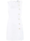 Msgm Ruffled Trim Short Dress - White