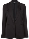 Theory Grinson Silk Suit Jacket In Black