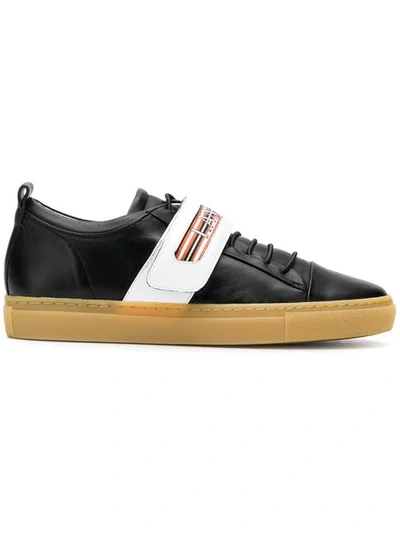 Lanvin Low-top Touch-strap Sneakers In Black