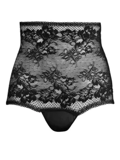 Wacoal High-waist Lace Thong In Black
