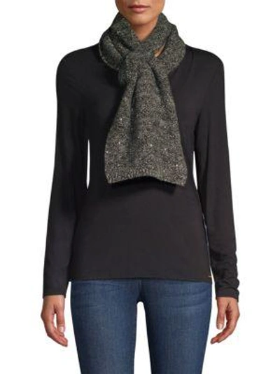 Carolyn Rowan Scattered Sequined Cashmere Scarf In Grey Combo