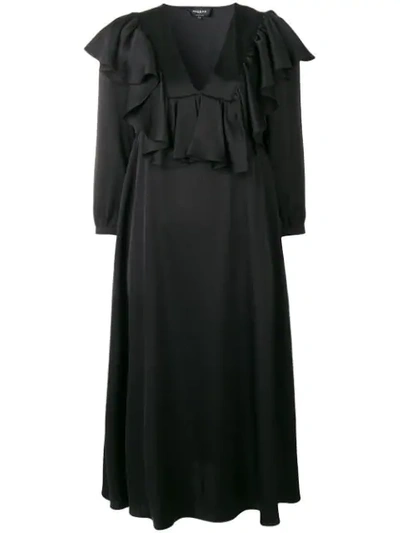Rochas Ruffled Dress - Black