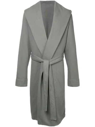 Rick Owens Drkshdw Single Breasted Coat In Grey