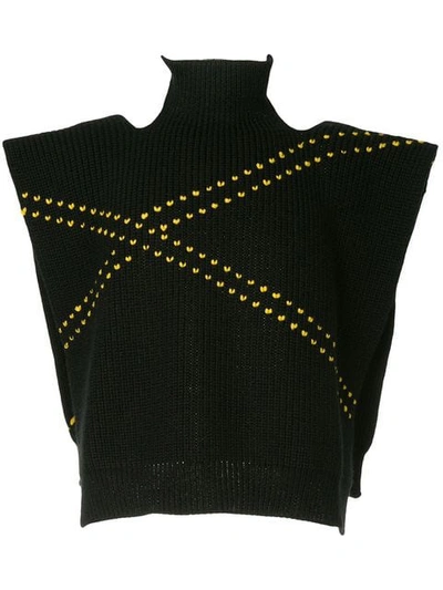 Raf Simons Deconstructed Sweater In Black