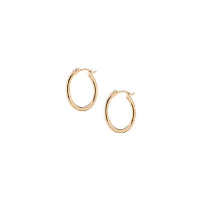 Aurate New York Gold Hoop Earrings - 2mm (20mm) In Yellow