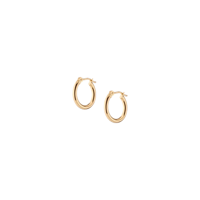 Aurate New York Gold Hoop Earrings - 2mm In Rose