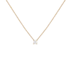 Aurate New York Diamond Solitaire Necklace In Yellow