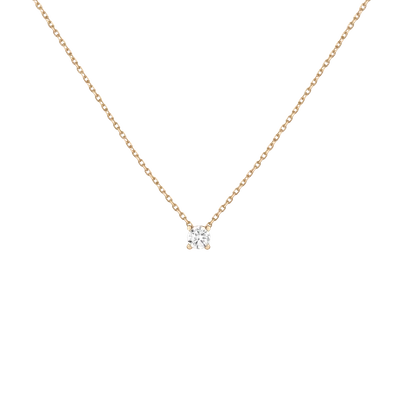 Aurate New York Diamond Solitaire Necklace In Yellow