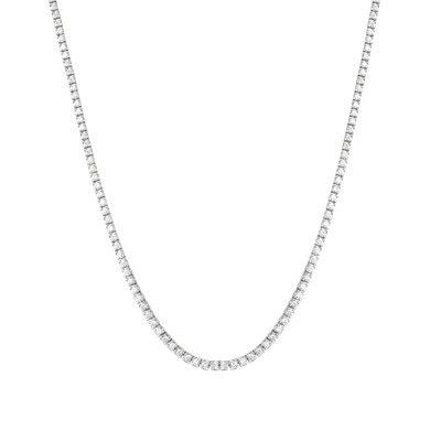 Aurate New York White Sapphire Tennis Necklace In Yellow