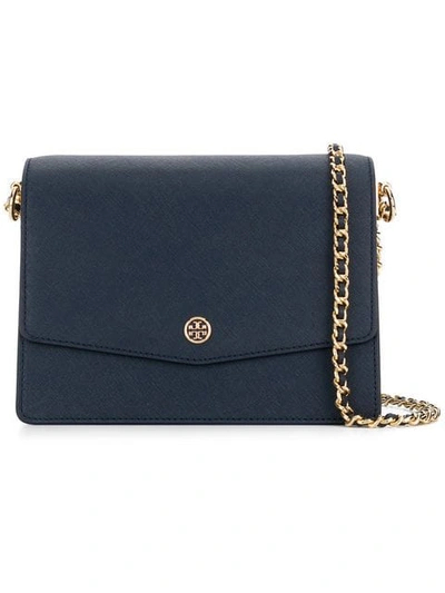Tory Burch Robinson Convertible Shoulder Bag In Blue