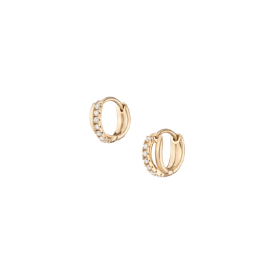 Aurate New York Diamond Crossover Huggie Earrings In Rose