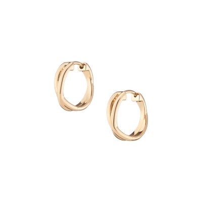 Aurate New York Crossover Huggie Earrings (15mm) In Rose
