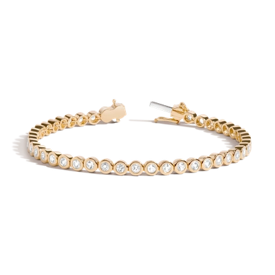 Aurate New York Diamond Bezel Tennis Bracelet In White