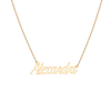 Aurate New York Gold Script Name Necklace In Rose
