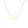 Aurate New York Gold Block Name Necklace In Rose
