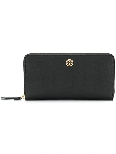 Tory Burch All-around Zipped Wallet In Black