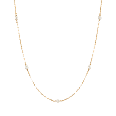 Aurate New York Endless Pearl Station Necklace In Yellow