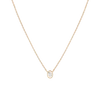Aurate New York Diamond Oval Bezel Necklace In Yellow