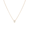 Aurate New York Diamond Pear Bezel Necklace In White