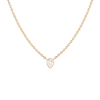 Aurate New York Xl Diamond Pear Bezel Necklace In White