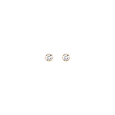 Aurate New York Xxl Diamond Bezel Studs In Rose