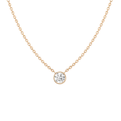 Aurate New York Queen-sized Diamond Bezel Necklace In White