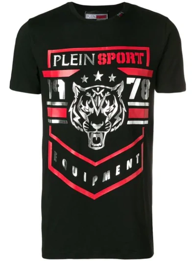 Plein Sport Graphic Print T-shirt - Black