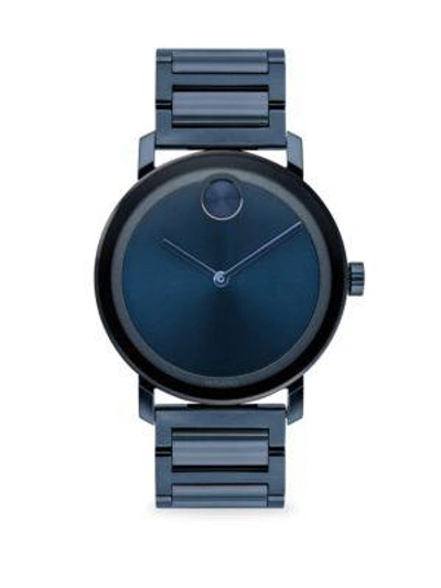 Movado Bold Evolution Blue Ion-plated Stainless Steel Bracelet Watch