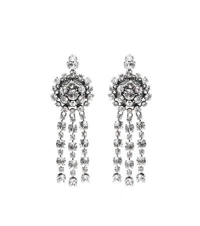 Gucci Crystal Earrings In Silver