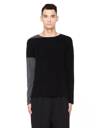 Yohji Yamamoto Black & Grey Cashmere Sweater In Multicolor