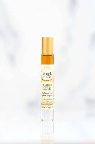Temple Of Life Amber Gold Exotic Perfume Oil - 1/3 Oz. Or 9ml In Clear In Multi
