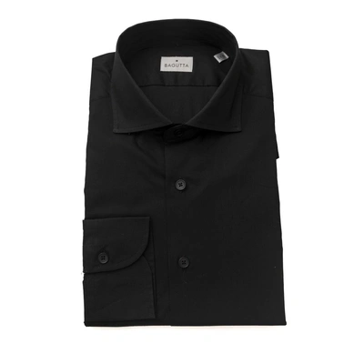 Bagutta Black Cotton Men's Shirt