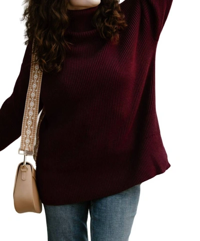 Thread & Supply Elena Sweater In Cabernet In Red