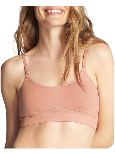 Yummie Convertible Scoop Neck Womens Convertible Wireless Bralette In Pink