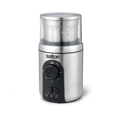 Salton Stainless Steel Intelligent Coffee Grinder In Gray