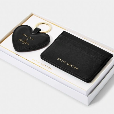 Katie Loxton One In A Million Heart Keyring & Cardholder In Black
