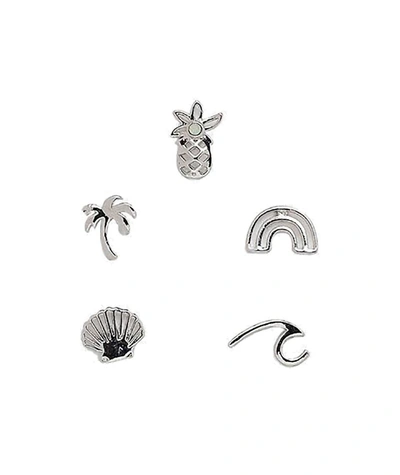 Pura Vida Women's Earrings Playa Stud Set In Silver