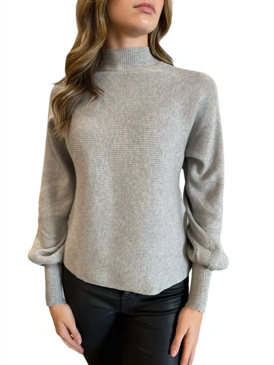 Gilli Turtleneck Dolman Sleeve Sweater In Heather Grey