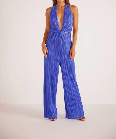 Minkpink Izzy Halter Jumpsuit In Cobalt In Blue