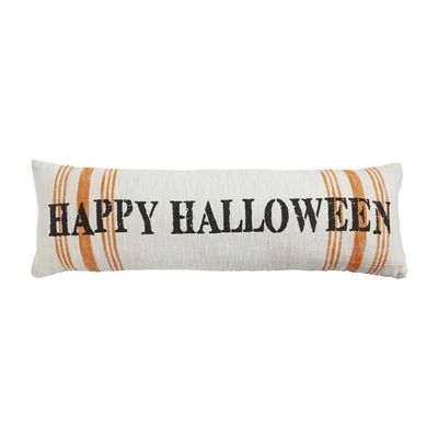 Mudpie Haunting Stripe Long Pillow In Natural In Neutral