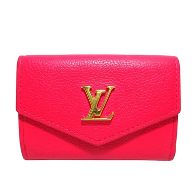 Pre-owned Louis Vuitton Lockmini Leather Wallet () In Pink