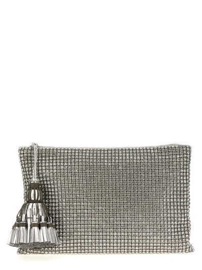 Anya Hindmarch Crystal Georgiana Clutch In Silver