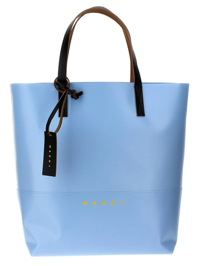 Marni Tribeca Shopping Bag In Blue