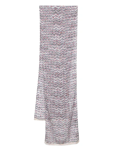 Missoni Zigzag Pattern Scarf In Multicolor