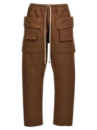 Rick Owens Drkshdw 'creatch Cargo' Pants In Brown