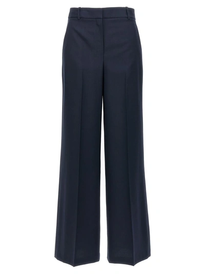 Theory Loose Leg Trousers In Blue